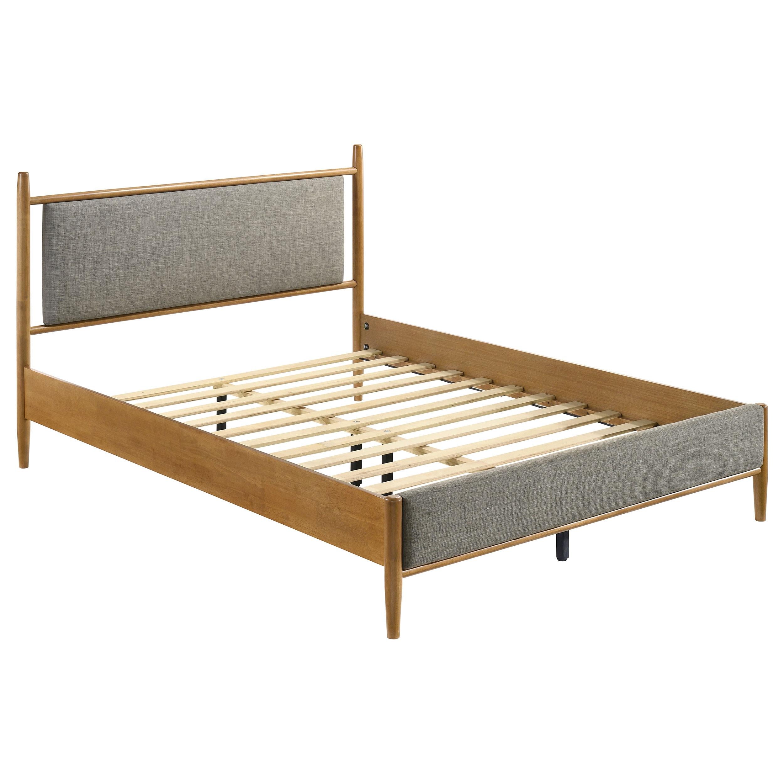 Coaster Furniture Mason 315914Q 46-inch Queen Panel Platform Bed - Grey/Light Brown IMAGE 1